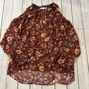 Gerard Darel Paris Women Floral Blouse Top Size 40 Boho